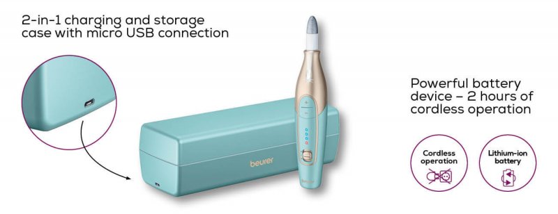 mp845.jpg دستگاه مانیکور و پدیکور شارژی بیورر مدل MP84 - Image 2